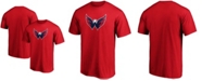Fanatics Men's Red Washington Capitals Primary Team Logo T-shirt